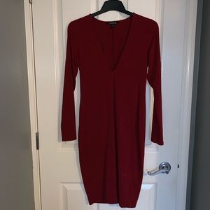 Express Dresses - V Necked Red Express Dress Express Dresses - V Necked Red Express Dress